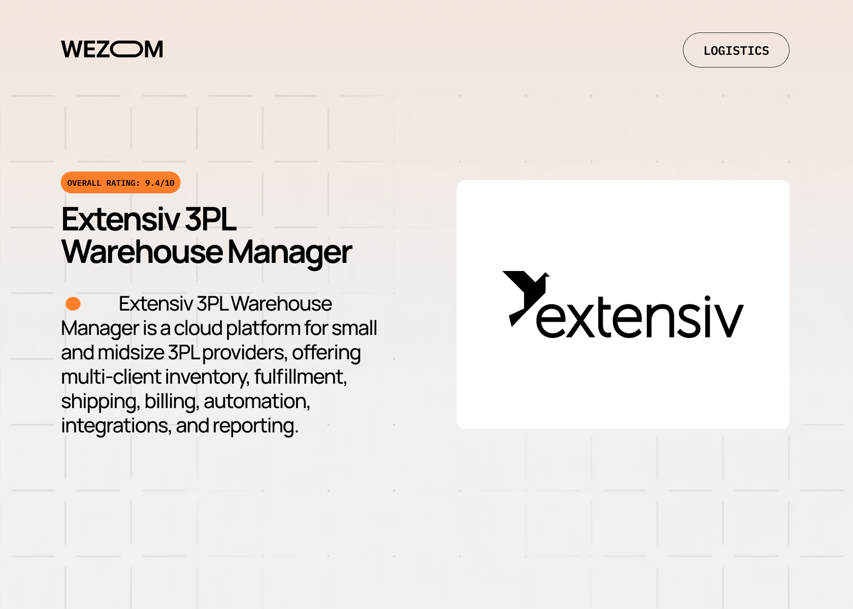 Extensiv 3PL Warehouse Manager as one of the best 3PL software solutions for warehouse and fulfillment operations